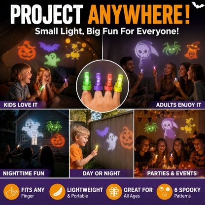 Halloween Finger Projector Lights 36 Piece Trick-or-Treat Favor Set