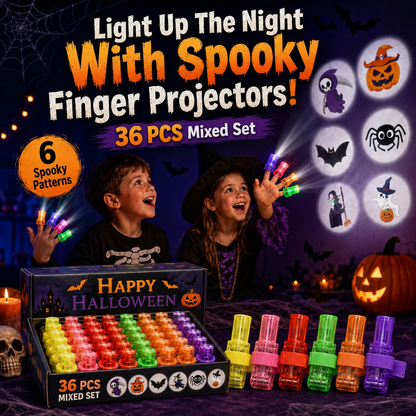 Halloween Finger Projector Lights 36 Piece Trick-or-Treat Favor Set