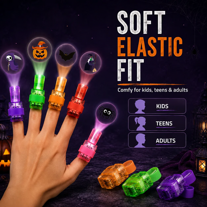 Halloween Finger Projector Lights 36 Piece Trick-or-Treat Favor Set